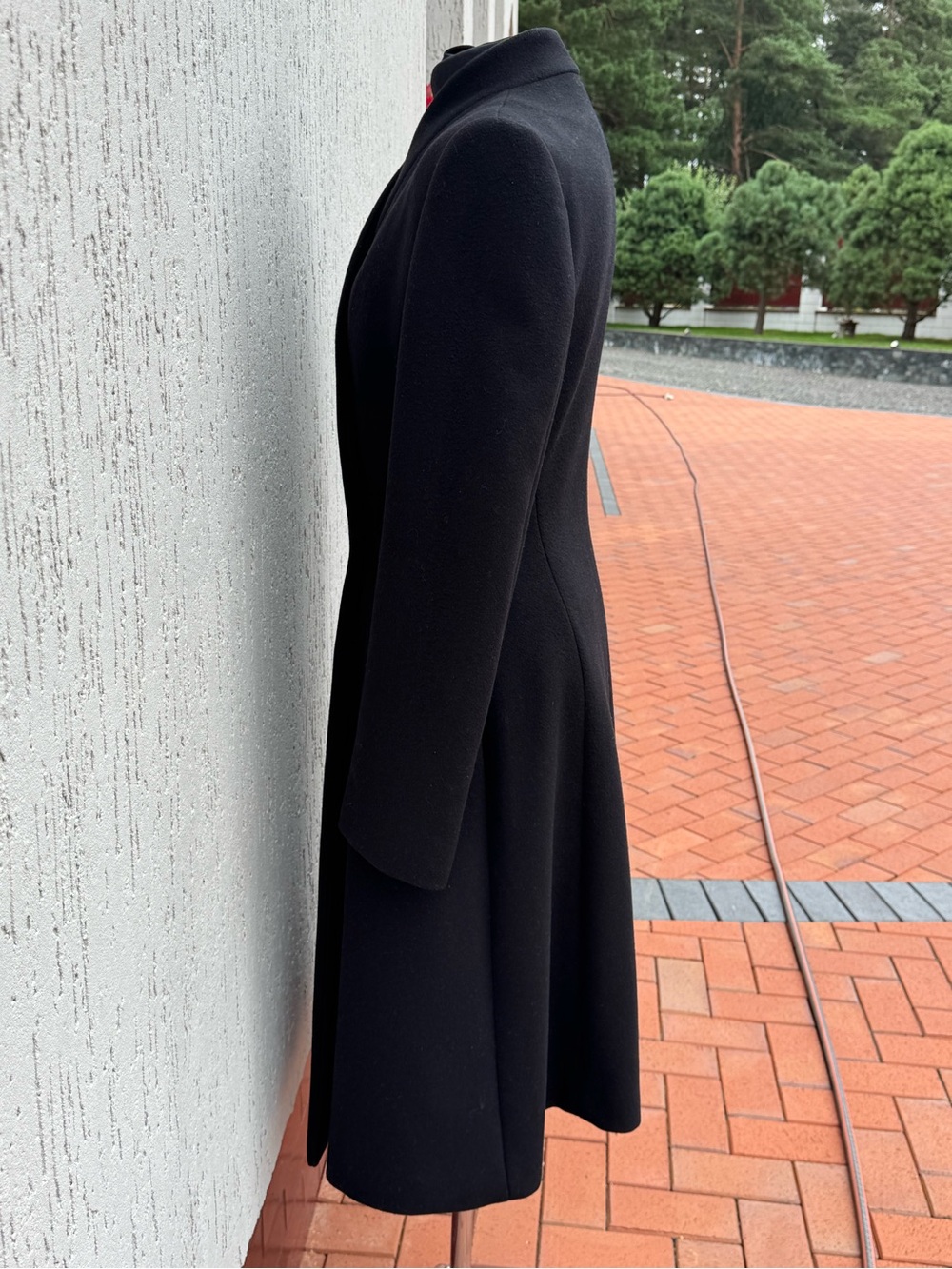 Stella McCartney Black Long-Sleeve Double-Breasted Dress Coat - Picture 4 of 9